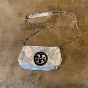 Tory Burch Silver Clutch